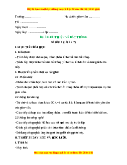 Giáo án Công nghệ 10 (Kết nối tri thức) Bài 3: Giới thiệu về đất trồng