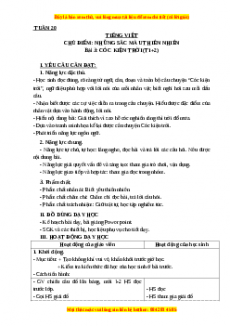 Giáo án Cóc kiện trời (T1+2) Tiếng việt 3 Kết nối tri thức