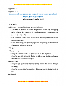 Giáo án Các đặc trưng do xu thế trung tâm cho mẫu số liệu không ghép nhóm Toán 10 Cánh diều