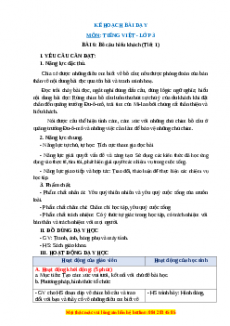 Giáo án Bồ câu hiếu khách Tiếng việt 3 Chân trời sáng tạo