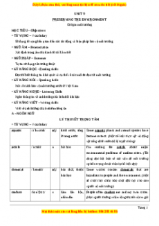 Chuyên đề luyện thi Tiếng anh 10 năm 2023 trường ĐHSP Hà Nội - Unit 9: Preserving the environment
