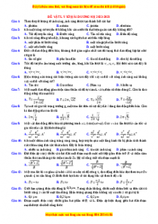 Đề thi thử Vật lí Sở Hải Dương năm 2023