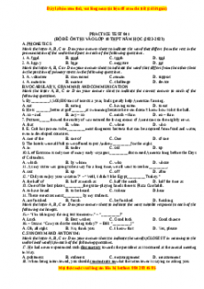 Đề luyện thi vào 10 môn Tiếng anh năm 2023 có đáp án (Đề 41)