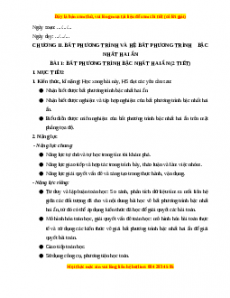 Giáo án Bất phương trình bậc nhất hai ẩn Toán 10 Cánh diều