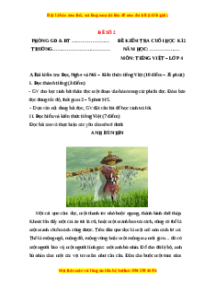 Đề thi cuối kì 2 Tiếng Việt lớp 4 (Đề 2)