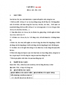 Giáo án Bạn bè Tiếng việt lớp 1 Chân trời sáng tạo