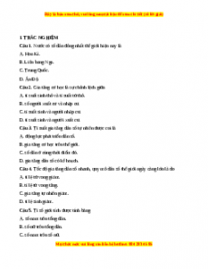 Đề thi giữa kì 2 Địa lý 10 Cánh diều (Đề 2)