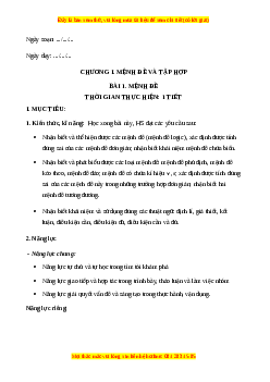 Giáo án Toán 10 Chân trời sáng tạo (năm 2025) | Giáo án Toán 10 mới, chuẩn nhất