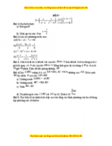 Đề thi giữa kì 2 Toán 8 năm 2023 - Đề 87