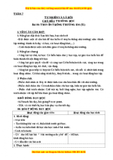Giáo án Tự nhiên và xã hội 3 Kết nối tri thức Bài 6: Truyền thống trường em