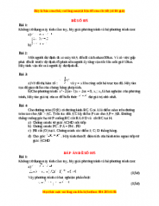 Đề thi Toán 9 học kì 2 năm 2022 - 2023 - Đề 5