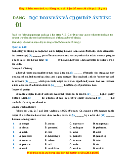 Bài tập theo chuyên đề ôn vào 10 Tiếng Anh