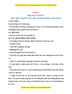 Giáo án HĐTN  1 Cánh diều Tuần 22