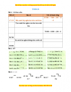 Bài tập cuối tuần Toán lớp 3 Tuần 28 Chân trời sáng tạo (có lời giải)
