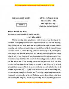 Đề thi cuối kì 2 Ngữ Văn lớp 7 Cánh diều có đáp án (Đề 6)