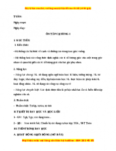 Giáo án Ôn tập chương 1 Toán 9 Học kì 1