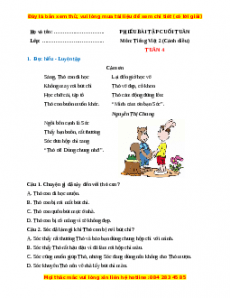 Bài tập cuối tuần Tiếng việt lớp 2 Tuần 4 Cánh diều (có lời giải)