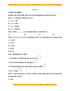 Bài tập cuối tuần Toán lớp 2 Tuần 27 Chân trời sáng tạo (có lời giải)