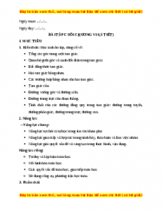 Giáo án Bài tập cuối chương 7 Toán 7 Cánh diều