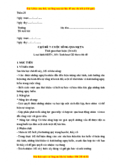 Giáo án Hoạt động trải nghiệm 7 Cánh diều Chủ đề 7: Cuộc sống quanh ta