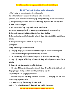 Lý thuyết Bài 15: Thực hành tổng hợp tạo bài trình chiếu