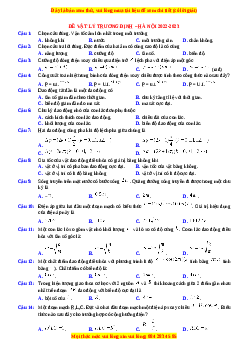 Đề thi thử Vật lí trường Trương Định - Hà Nội năm 2023