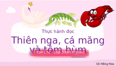 Bài giảng điện tử Thực hành đọc Thiên nga, cá măng và tôm hùm | Kết nối tri thức Ngữ văn 7