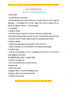 Giáo án Truyện ngắn (2024) Cánh diều