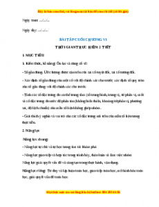 Giáo án Bài Tập Cuối Chương 6 Toán 10 Chân trời sáng tạo