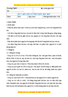 Giáo án Hóa học 7 Kết nối tri thức Bài 7: Hóa trị và công thức hóa học