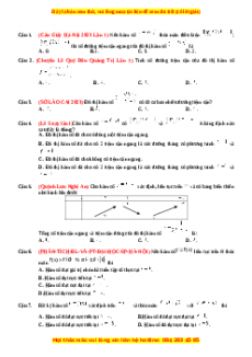 15000 câu lý thuyết tách từ đề thi thử Toán tốt nghiệp THPT