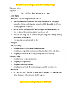 Giáo án Bài tập ôn tập chương 9 Toán 10 Kết nối tri thức