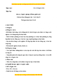 Giáo án Bài 22 Vật lí 10 Kết nối tri thức (2024): Thực hành - Tổng hợp lực