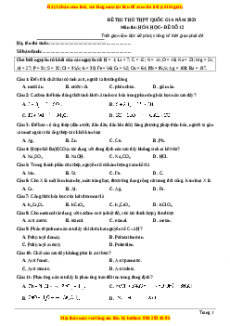 Đề thi THPT Quốc Gia Hóa năm 2023 Bookgol - Đề 12
