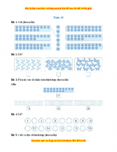 Bài tập cuối tuần Toán lớp 1 Tuần 19 Cánh diều (có lời giải)