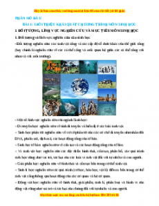 Lý thuyết Sinh học 10 Chân trời sáng tạo (cả năm)