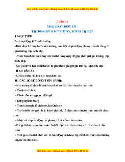 Giáo án HĐTN  1 Cánh diều Tuần 10