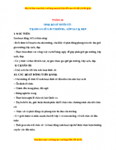 Giáo án HĐTN  1 Cánh diều Tuần 10