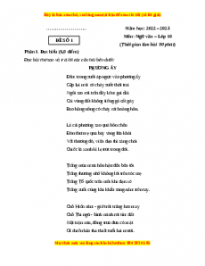 Đề thi cuối học kì 2 Ngữ Văn 10 Cánh diều có đáp án (Đề 1)
