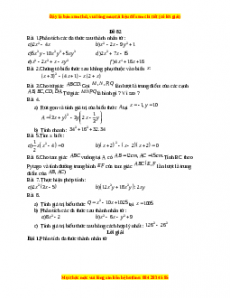 Đề thi giữa kì 1 Toán 8 năm 2023 - Đề 82