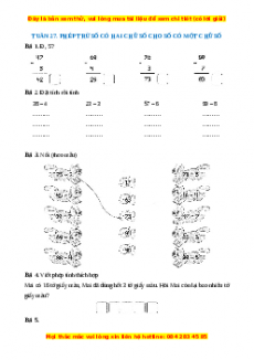 Bài tập cuối tuần Toán lớp 1 Tuần 27 Kết nối tri thức (có lời giải)