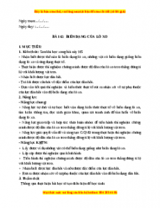 Giáo án Bài 42 KHTN 6 Kết nối tri thức (2024): Biến dạng của lò xo