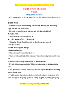 Giáo án HĐTN  1 Cánh diều Tuần 9
