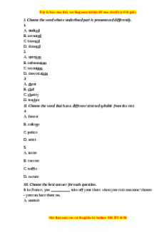 Bộ 10 đề thi cuối kì 2 Tiếng Anh 6 English Discovery có đáp án