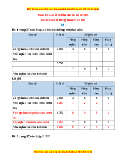 Giải Toán lớp 3 Tập 2 (Dành cho buổi học thứ hai)