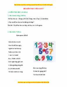 Đề thi cuối kì 1 Tiếng Việt lớp 2 Cánh diều (Đề 7)