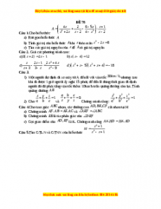 Đề thi giữa kì 2 Toán 8 năm 2023 - Đề 78