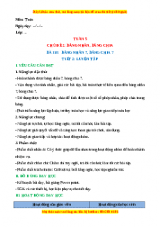 Giáo án Bảng nhân 7, bảng chia 7 Toán 3 Kết nối tri thức