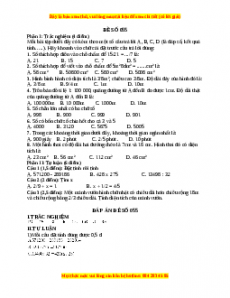 Đề thi Toán lớp 4 cuối kì 2 (Đề 55)