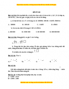 Đề thi Toán lớp 4 cuối kì 2 (Đề 30)